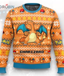 Pokemon Gen 1 Charizard Ugly Christmas Sweater