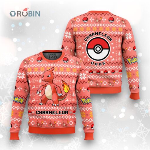 Pokemon Gen 1 Charmeleon Ugly Christmas Sweater