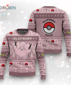 Pokemon Gen 1 Clefairy Ugly Christmas Sweater