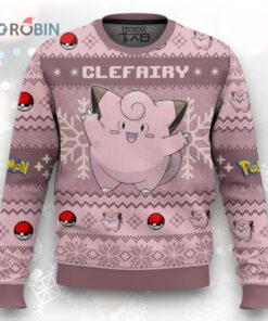 Pokemon Gen 1 Clefairy Ugly Christmas Sweater