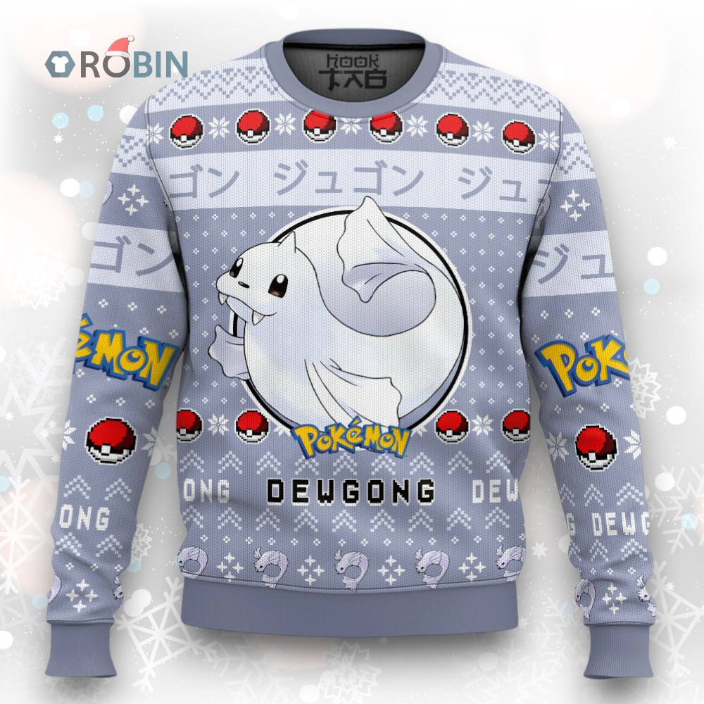 Pokemon Gen 1 Dewgong Ugly Christmas Sweater Pokemon Gen 1 Dewgong Ugly Christmas Sweater