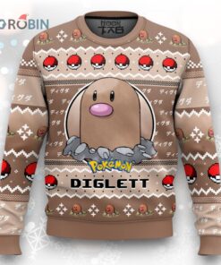 Pokemon Gen 1 Diglett Ugly Christmas Sweater