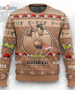 Pokemon Gen 1 Dodrio Ugly Christmas Sweater