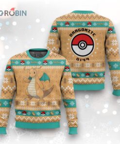 Pokemon Gen 1 Dragonite Ugly Christmas Sweater