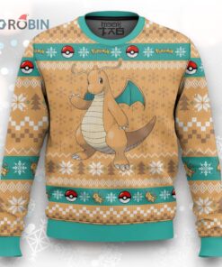Pokemon Gen 1 Dragonite Ugly Christmas Sweater