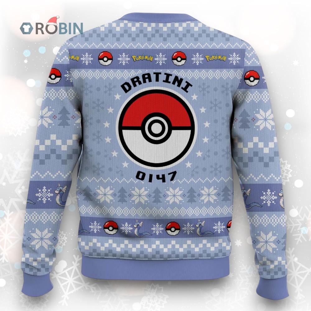 Pokemon Gen 1 Dratini Ugly Christmas Sweater Pokemon Gen 1 Dratini Ugly Christmas Sweater
