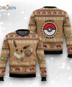 Pokemon Gen 1 Eevee Ugly Christmas Sweater