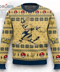 Pokemon Gen 1 Electabuzz Ugly Christmas Sweater