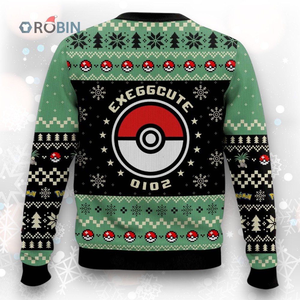 Pokemon Gen 1 Exeggutor Ugly Christmas Sweater Pokemon Gen 1 Exeggutor Ugly Christmas Sweater