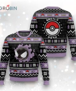 Pokemon Gen 1 Gastly Ugly Christmas Sweater