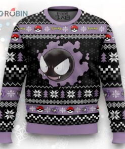 Pokemon Gen 1 Gastly Ugly Christmas Sweater Pokemon Gen 1 Gastly Ugly Christmas Sweater