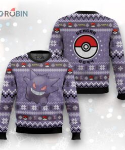 Pokemon Gen 1 Gengar Ugly Christmas Sweater