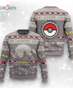 Pokemon Gen 1 Geodude Ugly Christmas Sweater