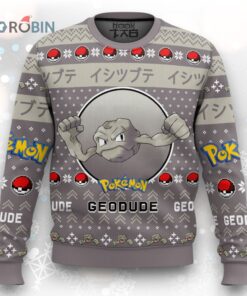 Pokemon Gen 1 Geodude Ugly Christmas Sweater