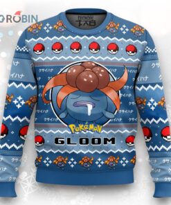 Pokemon Gen 1 Gloom Ugly Christmas Sweater Pokemon Gen 1 Gloom Ugly Christmas Sweater