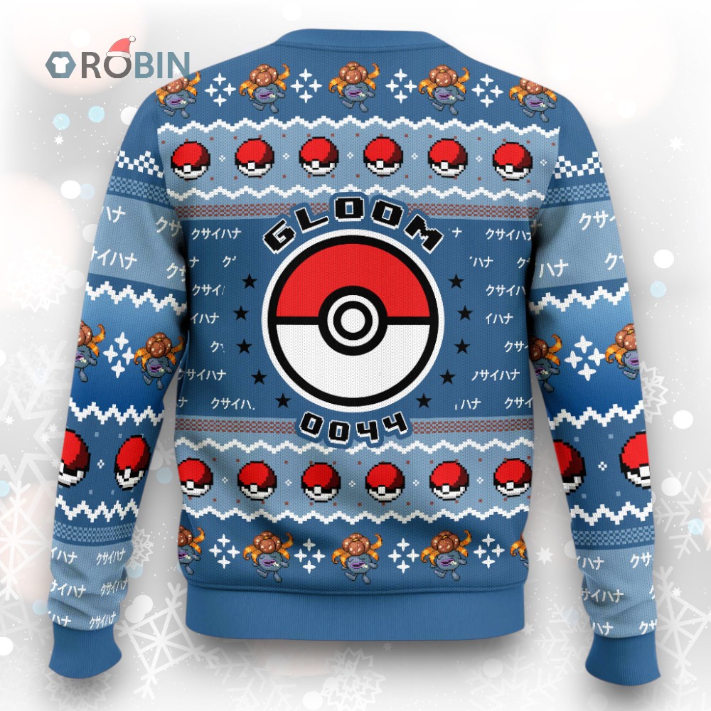 Pokemon Gen 1 Gloom Ugly Christmas Sweater Pokemon Gen 1 Gloom Ugly Christmas Sweater