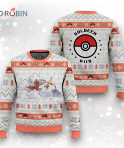 Pokemon Gen 1 Goldeen Ugly Christmas Sweater   Festive & Fun Holiday Apparel