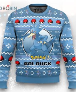 Pokemon Gen 1 Golduck Ugly Christmas Sweater