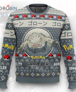 Pokemon Gen 1 Graveler Ugly Christmas Sweater