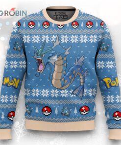 Pokemon Gen 1 Gyarados Ugly Christmas Sweater
