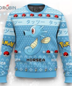 Pokemon Gen 1 Horsea Ugly Christmas Sweater