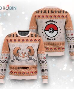 Pokemon Gen 1 Krabby Ugly Christmas Sweater