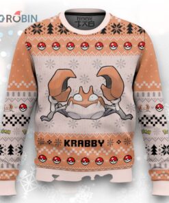 Pokemon Gen 1 Krabby Ugly Christmas Sweater