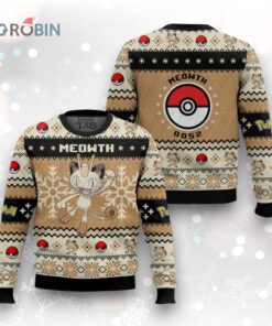 Pokemon Gen 1 Meowth Ugly Christmas Sweater