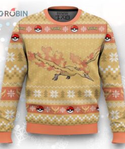 Pokemon Gen 1 Moltres Ugly Christmas Sweater