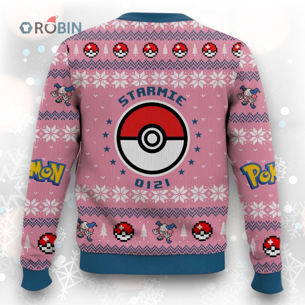 Pokemon Gen 1 Mr. Mime Ugly Christmas Sweater Pokemon Gen 1 Mr. Mime Ugly Christmas Sweater
