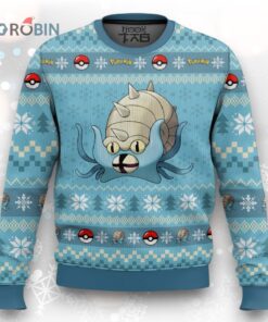 Pokemon Gen 1 Omastar Ugly Christmas Sweater