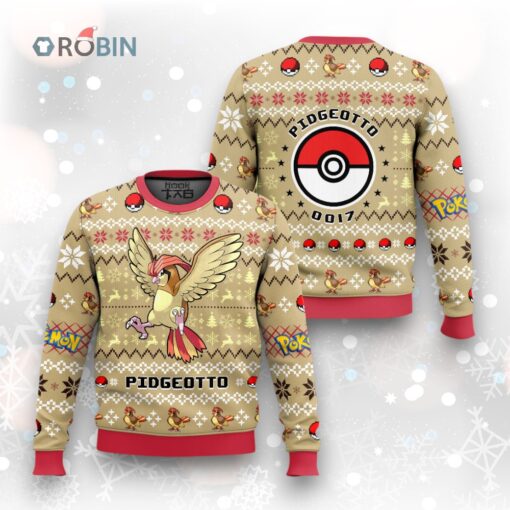 Pokemon Gen 1 Pidgeotto Ugly Christmas Sweater
