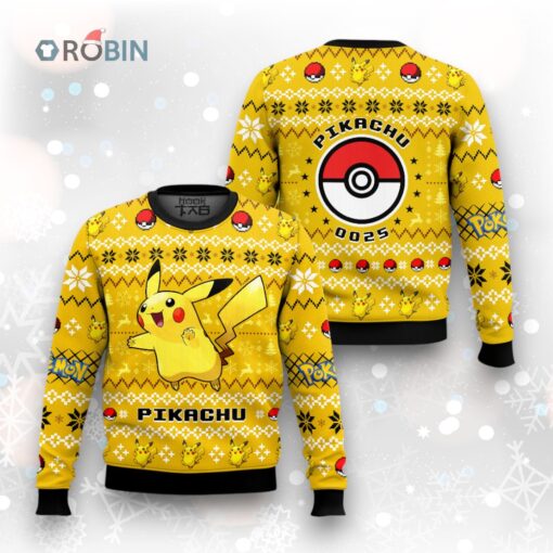Pokemon Gen 1 Pikachu Ugly Christmas Sweater