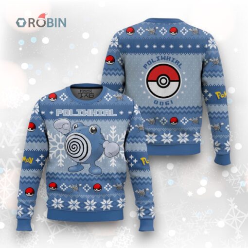 Pokemon Gen 1 Poliwhirl Ugly Christmas Sweater