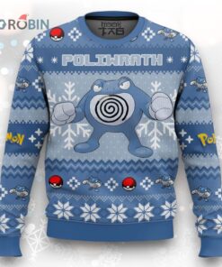 Pokemon Gen 1 Poliwrath Ugly Christmas Sweater