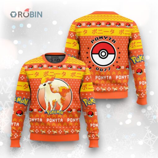 Pokemon Gen 1 Ponyta Ugly Christmas Sweater