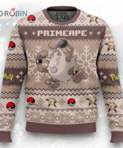 Pokemon Gen 1 Primeape Ugly Christmas Sweater