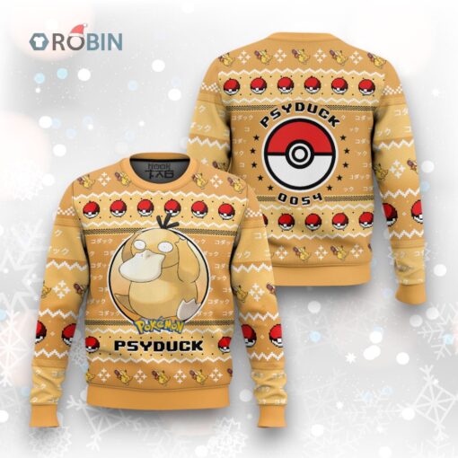 Pokemon Gen 1 Psyduck Ugly Christmas Sweater
