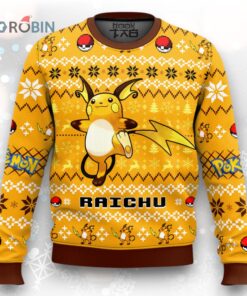 Pokemon Gen 1 Raichu Ugly Christmas Sweater