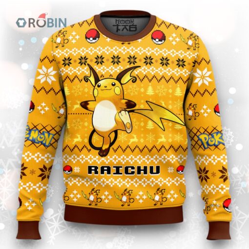 Pokemon Gen 1 Raichu Ugly Christmas Sweater