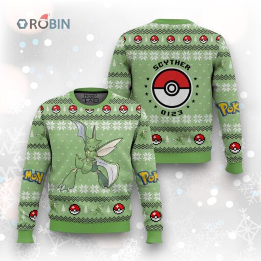 Pokemon Gen 1 Scyther Ugly Christmas Sweater