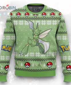Pokemon Gen 1 Scyther Ugly Christmas Sweater
