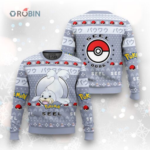 Pokemon Gen 1 Seel Ugly Christmas Sweater