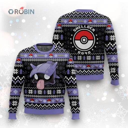 Pokemon Gen 1 Shellder Ugly Christmas Sweater