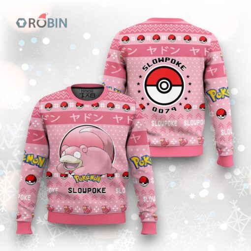 Pokemon Gen 1 Slowpoke Ugly Christmas Sweater