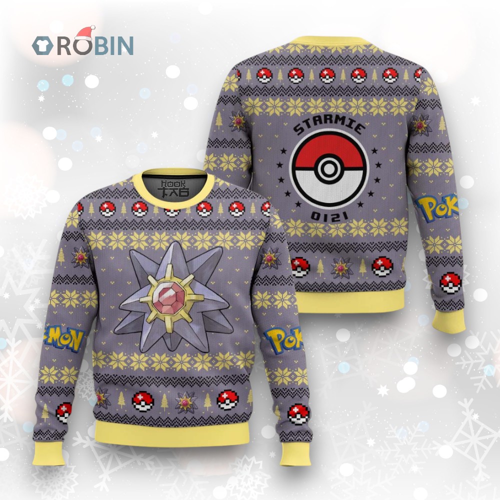 Pokemon Gen 1 Starmie Ugly Christmas Sweater Pokemon Gen 1 Starmie Ugly Christmas Sweater