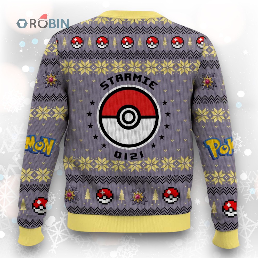 Pokemon Gen 1 Starmie Ugly Christmas Sweater Pokemon Gen 1 Starmie Ugly Christmas Sweater
