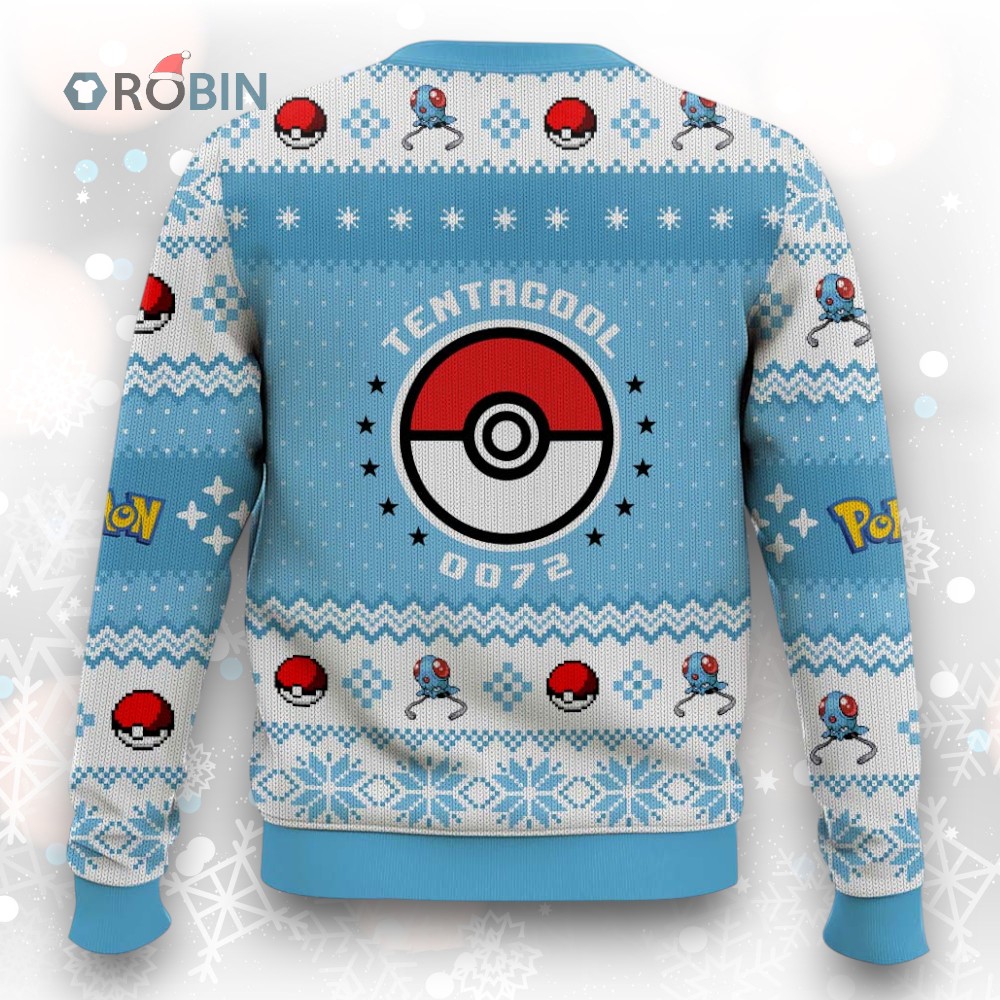 Pokemon Gen 1 Tentacool Ugly Christmas Sweater Pokemon Gen 1 Tentacool Ugly Christmas Sweater