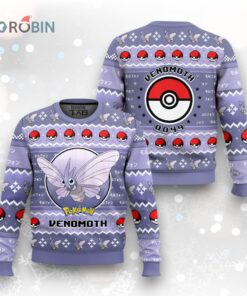Pokemon Gen 1 Venomoth Ugly Christmas Sweater