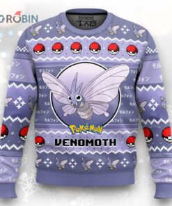 Pokemon Gen 1 Venomoth Ugly Christmas Sweater
